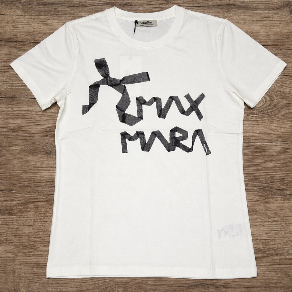 Max Mara White Calcio T-Shirt Size M